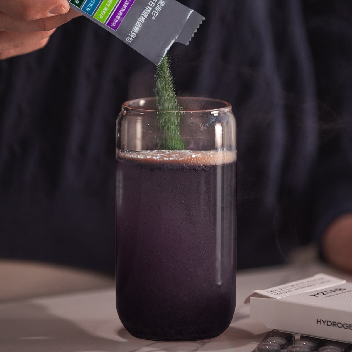 image of packet being poured into water