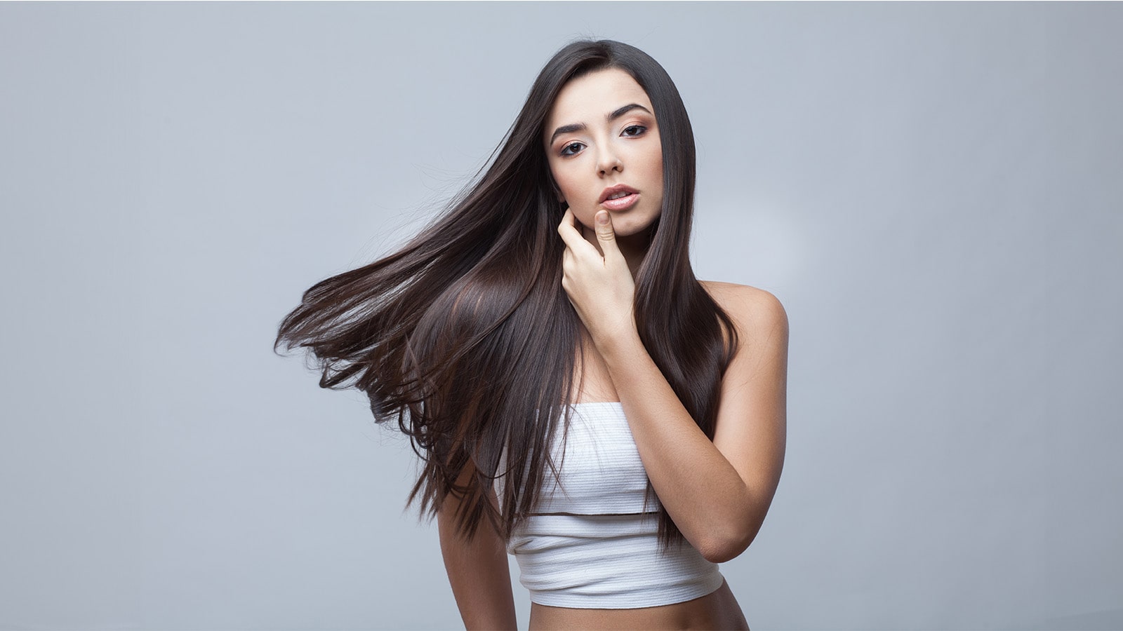 image of a woman with shiny hair