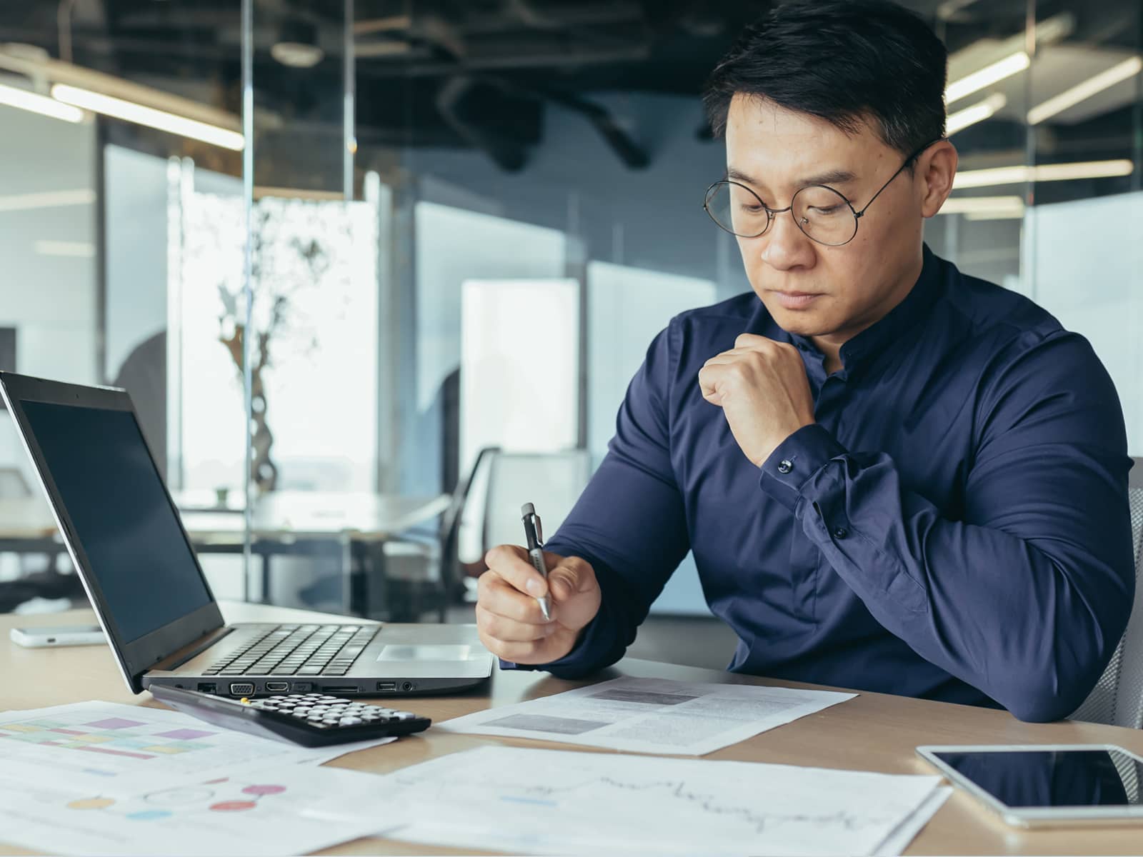 image of person working a desk