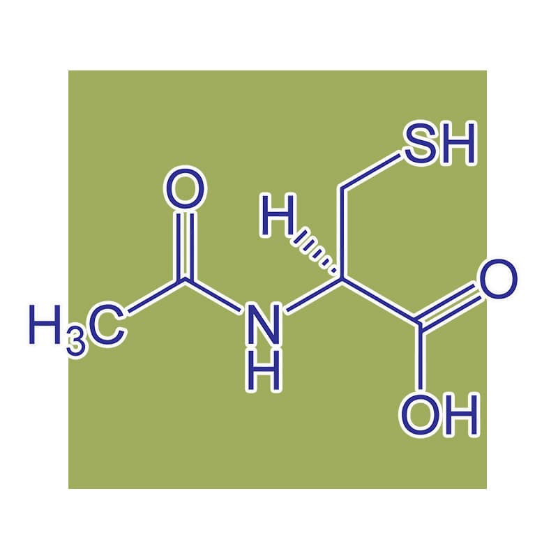 image of N-acetyl-l-cysteine molecular structure