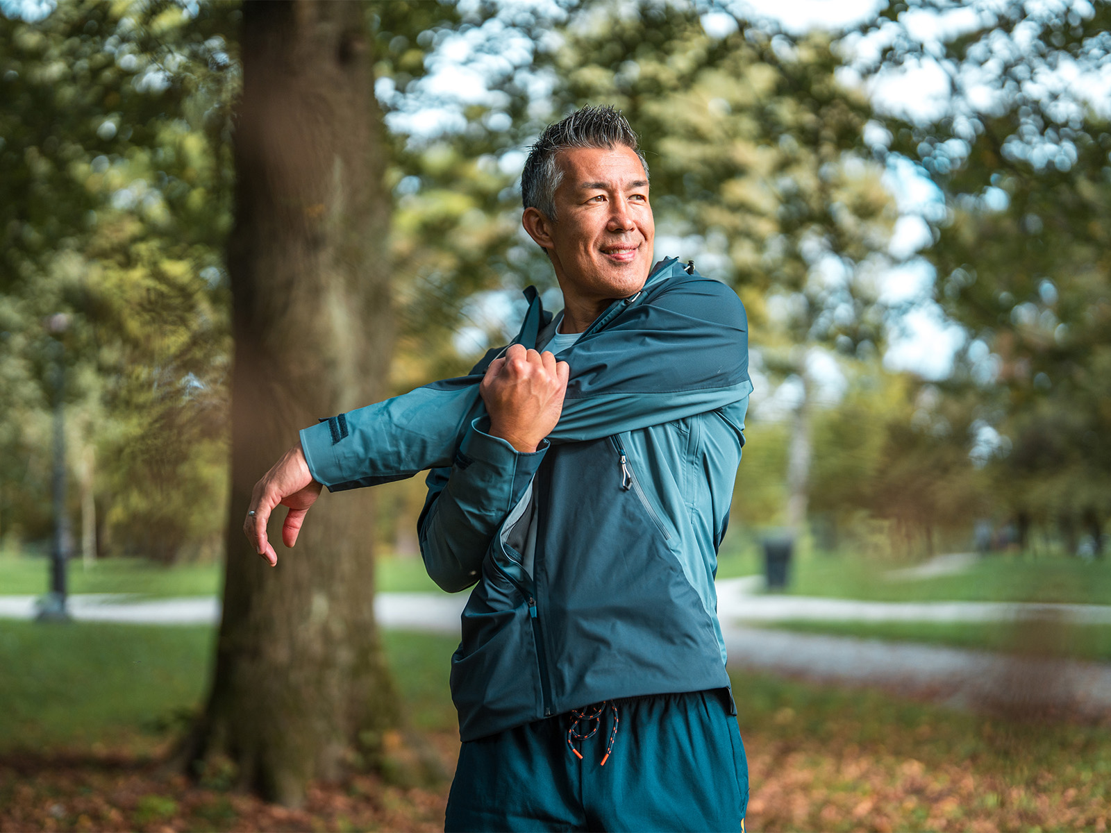 image of person stretching their arm