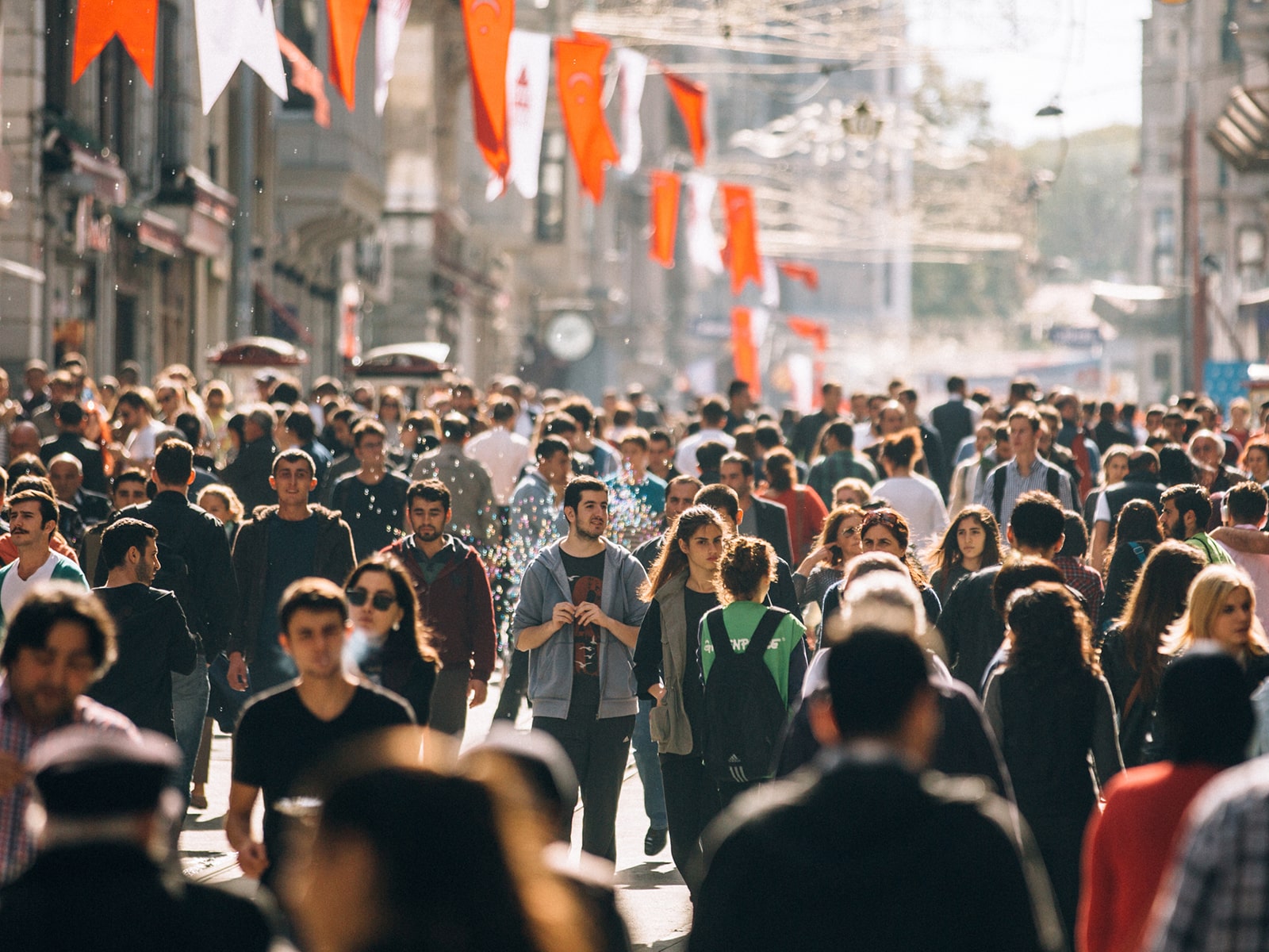 image of a crowded street