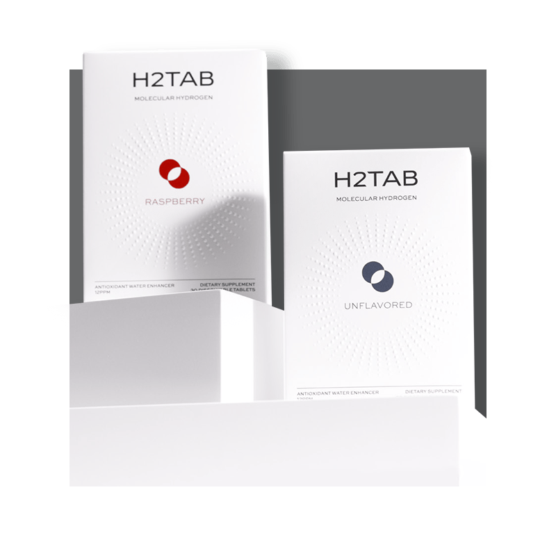boxes of both flavors of H2TAB