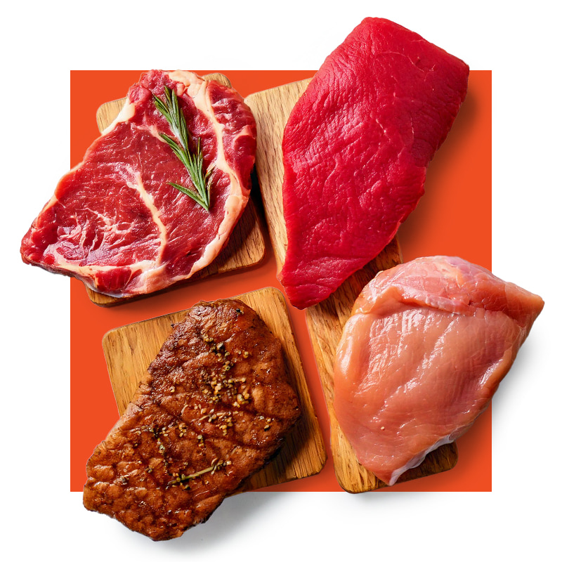 image of various meats