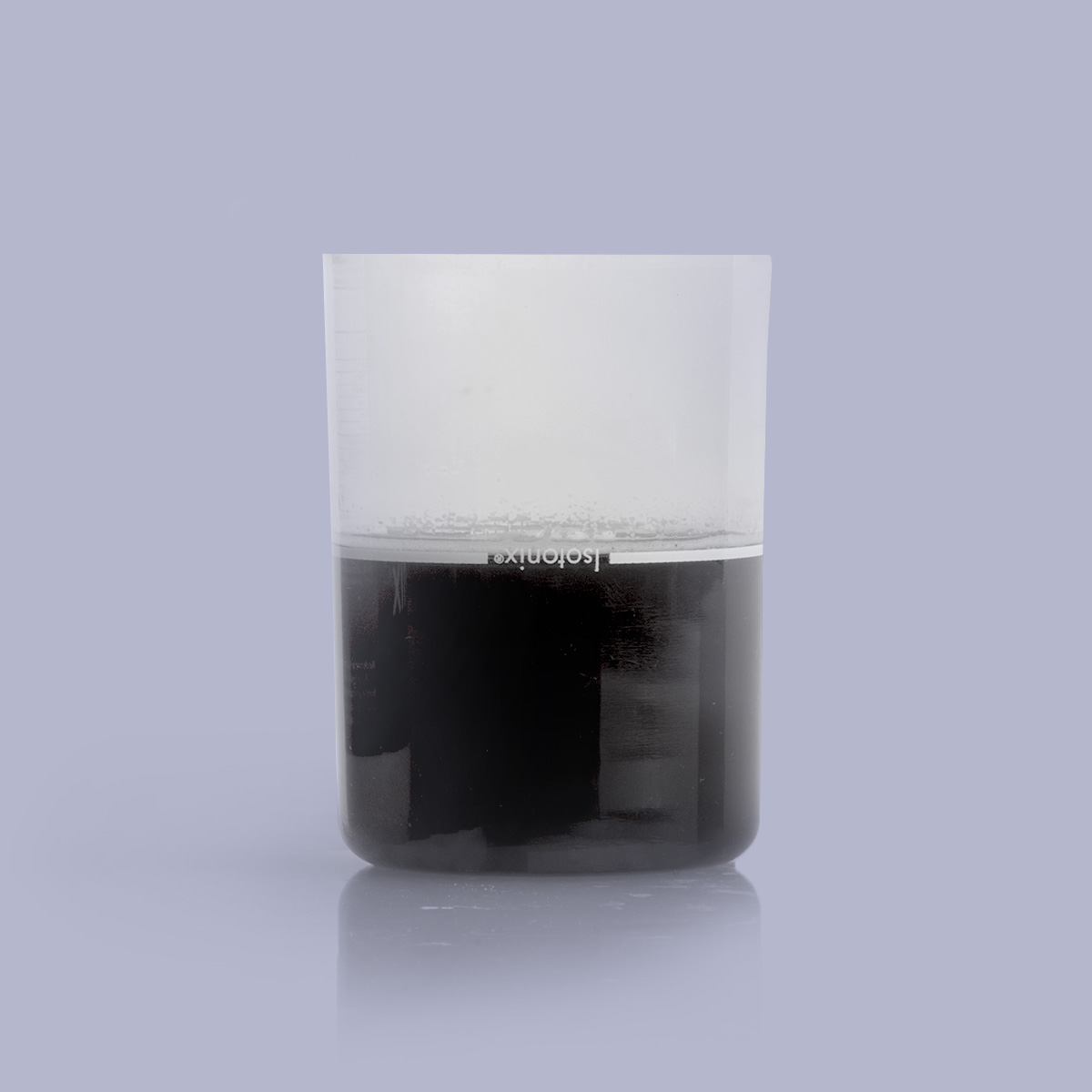 image of powder and water mixed in overcap