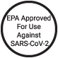 image reads EPA Approved for Use Against SARS-CoV-2