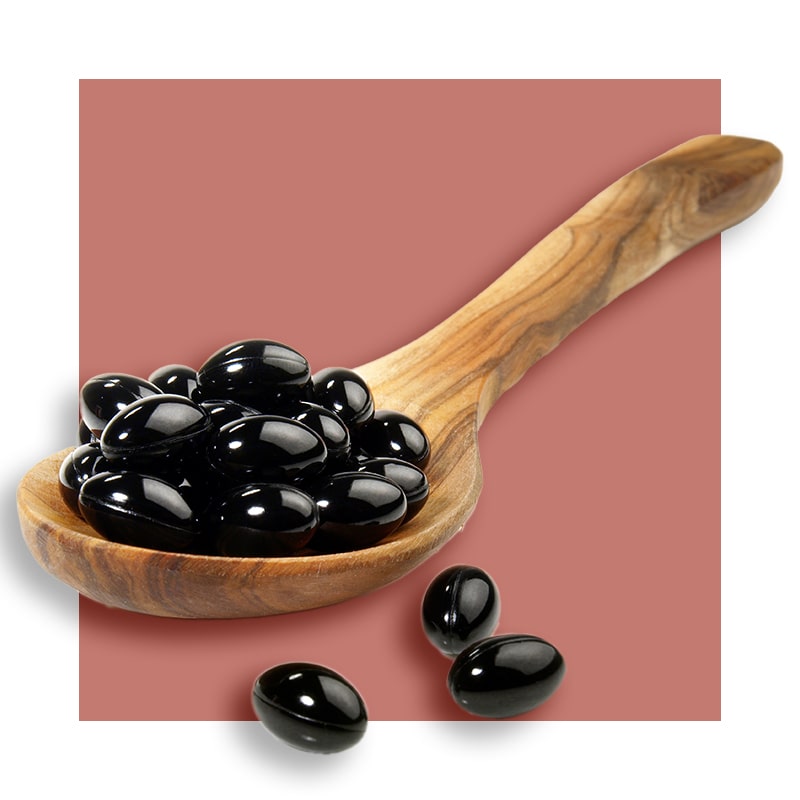 image of astaxanthin on a spoon