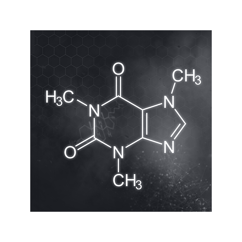 diagram of chemical structure of caffeine