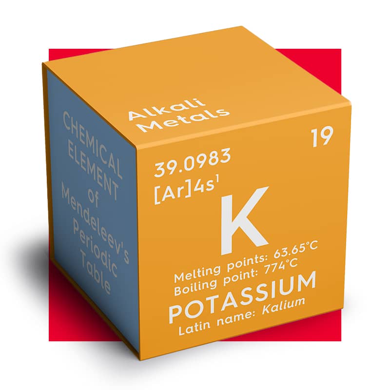 image of potassium periodic element