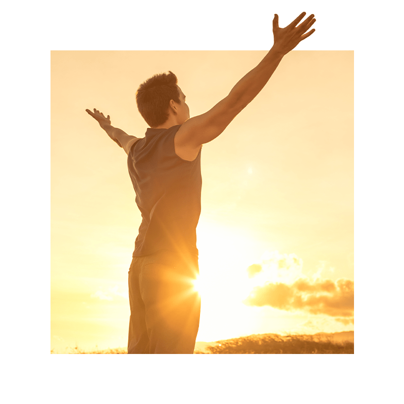 image of person standing in the sunshine
