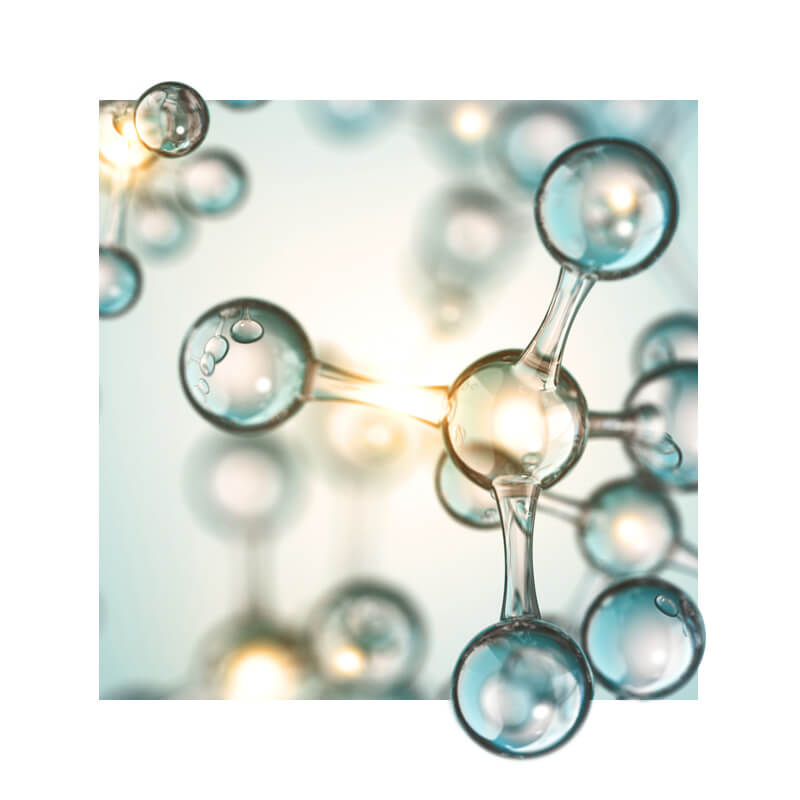 image of hyaluronic acid molecules