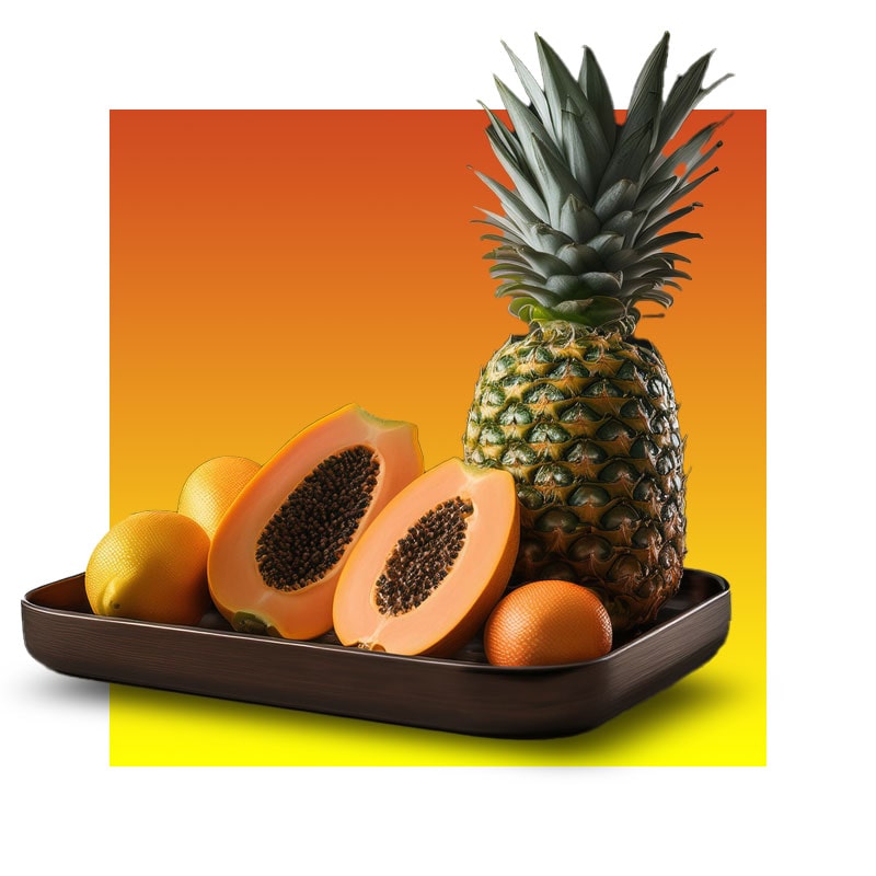 image of pineapple and papaya