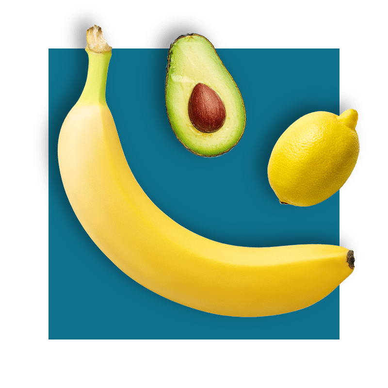 image of banana, avocado, lemon