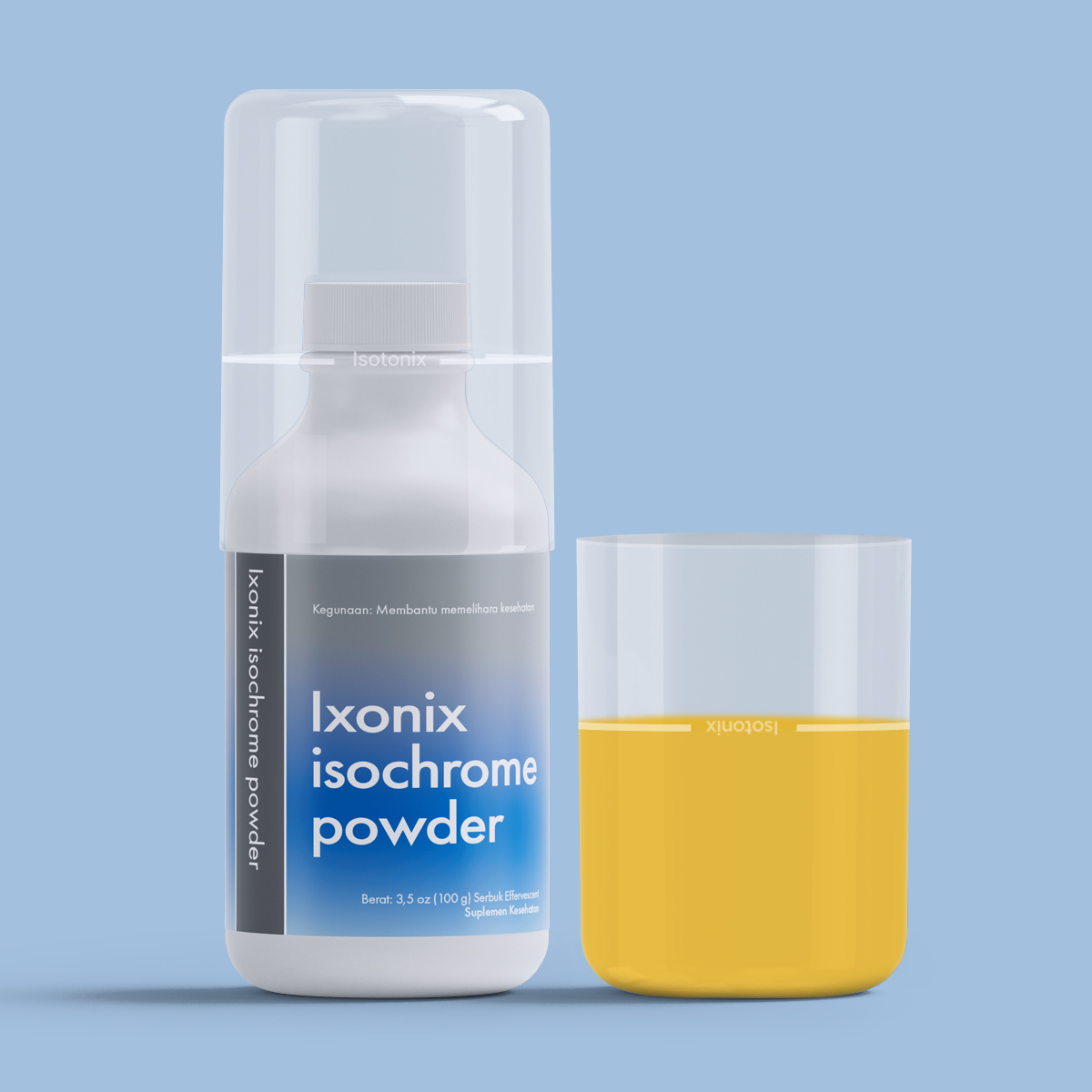 image of powder and water mixed in overcap