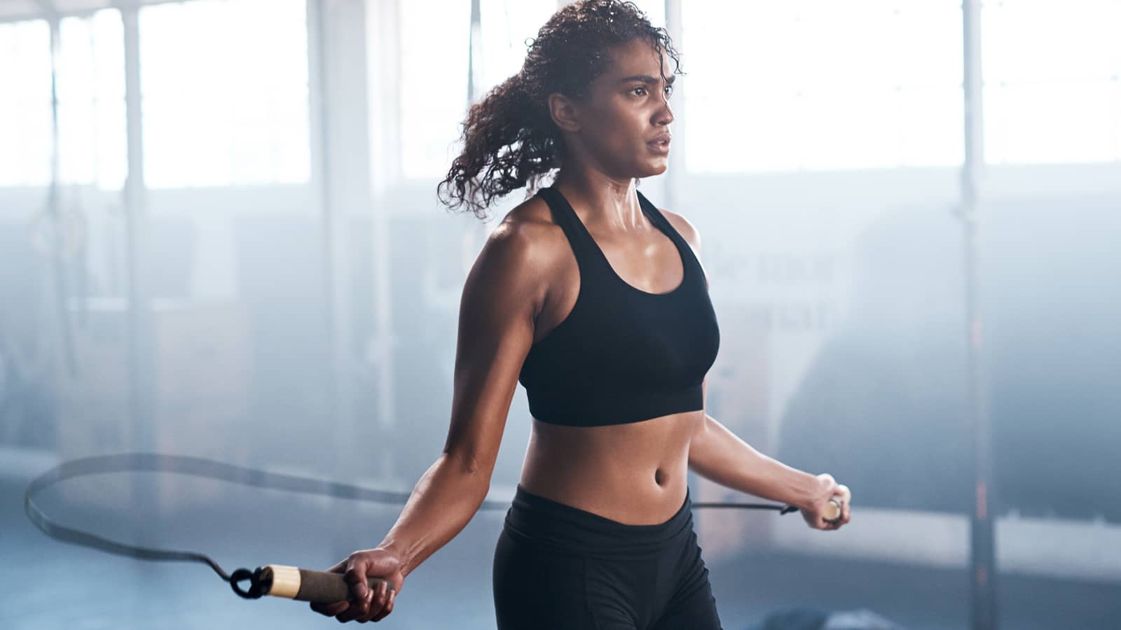 image of person using a jump rope
