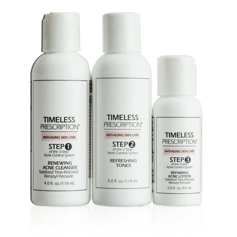 Timeless Prescription™ 暗瘡護理3部曲 - 三件套裝 ( 深層活膚潔面乳 (118 ml), 清新爽膚水(118 ml), 控油修護乳液(59ml) )