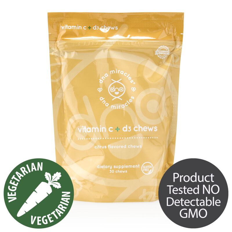 DNA Miracles® Vitamin C + D3 Chews