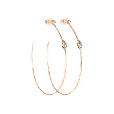 Jen - Slender Marquise Hoops