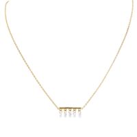 DC - Collar de corte redondo con zirconias perforadas