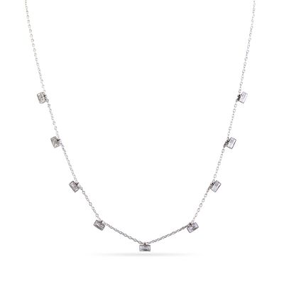 Kelia - Floating Baguette Necklace
