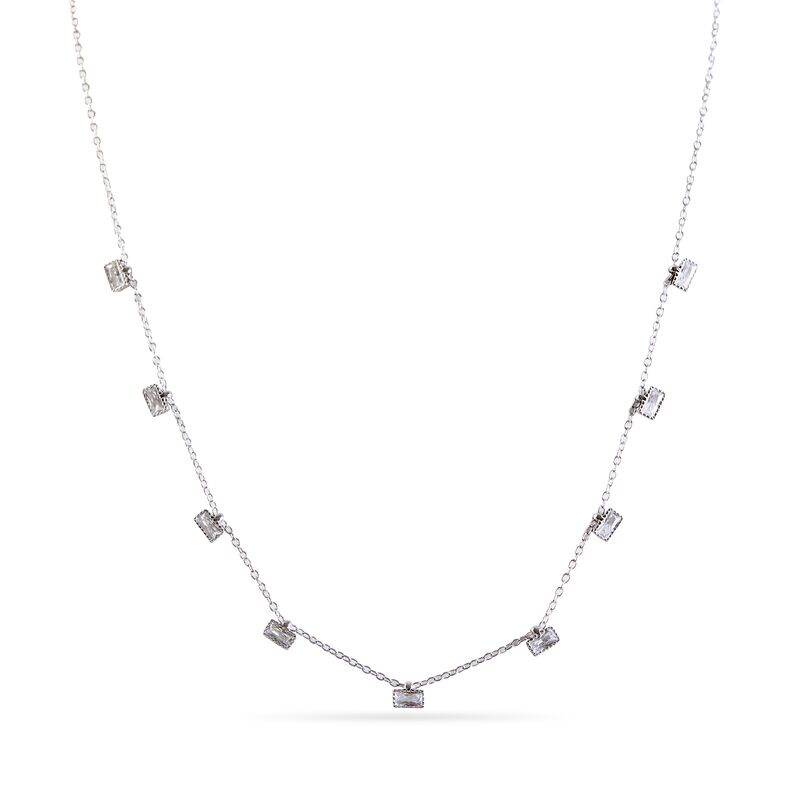 KELIA - Floating Baguette Necklace