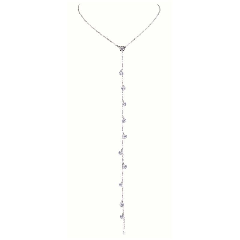 CHELSEA - Pierced Round Cut Lariat Necklace