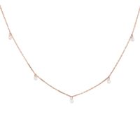 Desi - Collar de corte redondo con zirconias perforadas