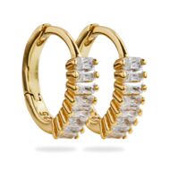 Geo - Mini Baguette Huggie Earrings