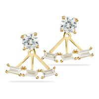 Alani - Mixed Cut Stud With Removable Ear Jacket