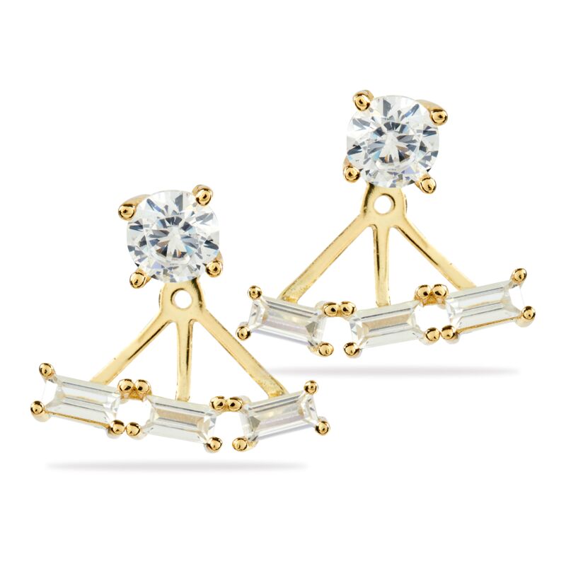Alani - Mixed Cut Stud With Removable Ear Jacket