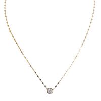 Katie - Textured Solitaire Necklace
