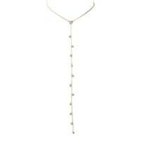 Chelsea - Pierced Round Cut Lariat Necklace