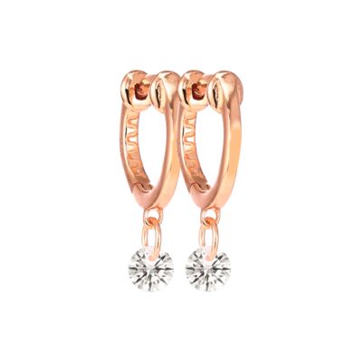 Vanessa - Pierced Round Cut Huggie Earrings
