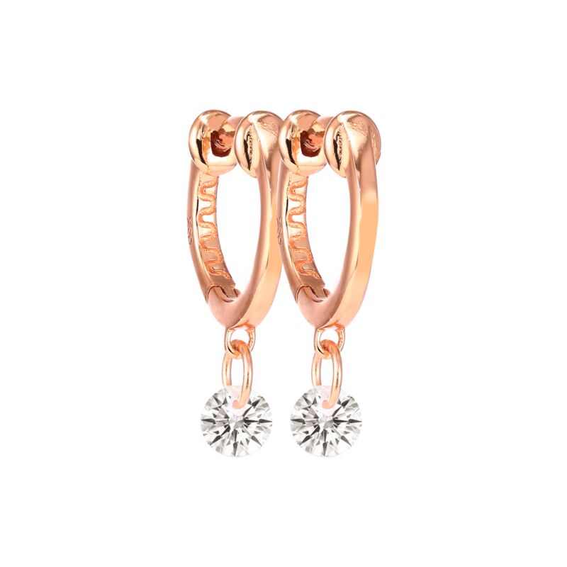 VANESSA - Pierced Round Cut Huggie Earrings (FINAL SALE)