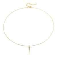 Heidi - Collar de barra en engaste pavé