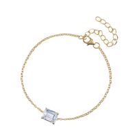 Victoria - Floating Emerald Cut Bracelet
