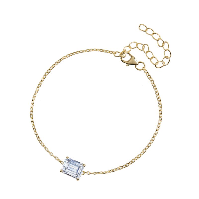 VICTORIA - Floating Emerald Cut Bracelet