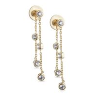 Hilary - Raindrop Bezel Set Earring Jackets