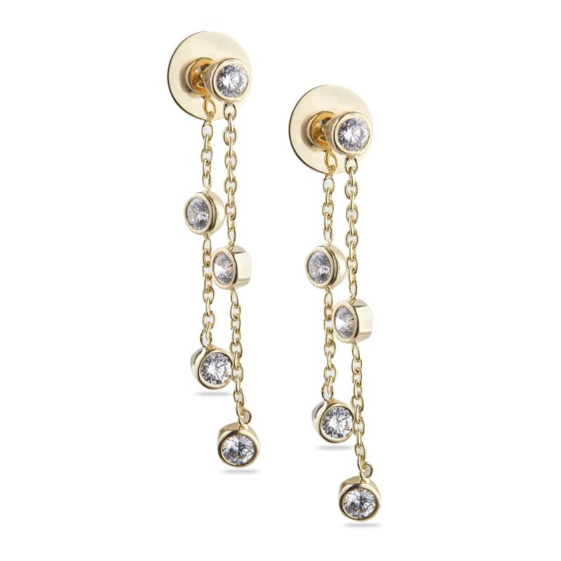 Hilary - Raindrop Bezel Set Earring Jackets