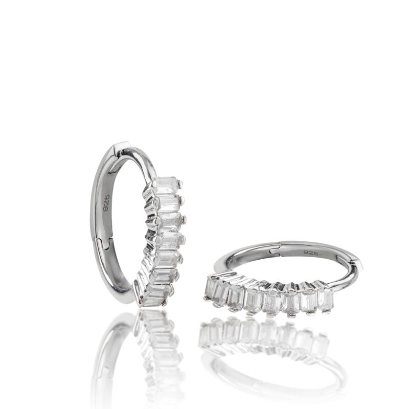 GRACE - Baguette Huggie Earrings (FINAL SALE)