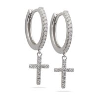 Brandi - Aretes de clip con cruz