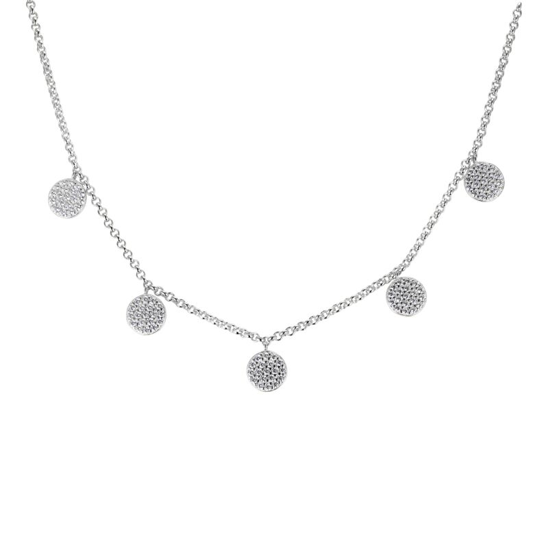 AKEMI - Pave Coin Dangle Necklace (SPECIAL)