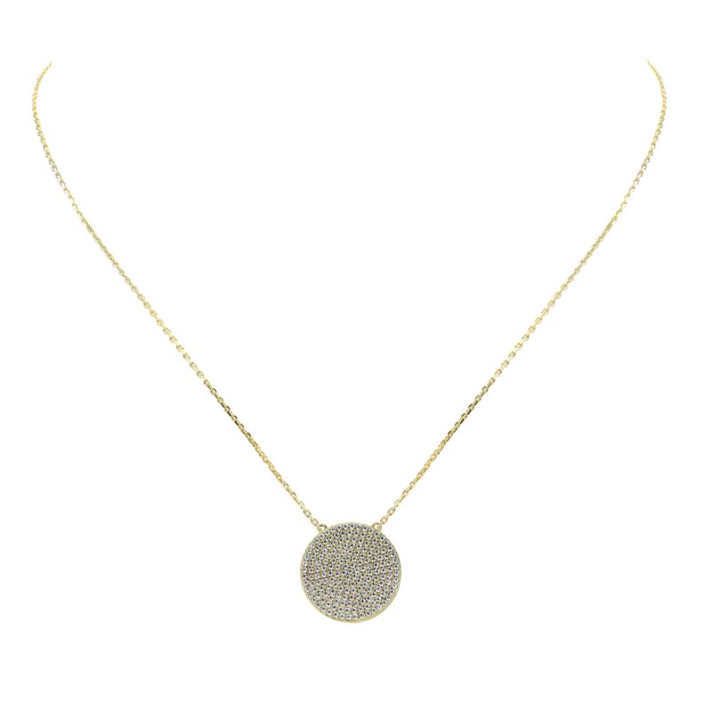 KAMILA - Pave Coin Pendant