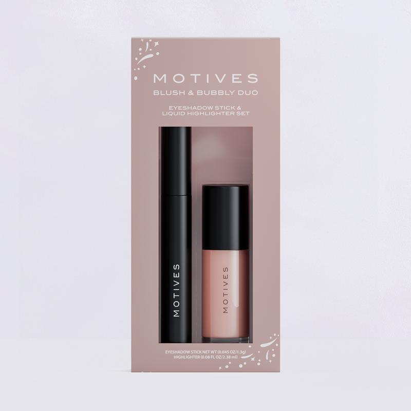 Motives® Blush & Bubbly Duo - Contains one eyeshadow stick and one liquid highlighter