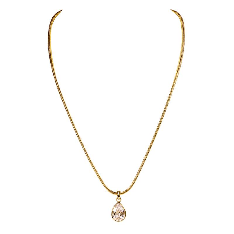 GEORGINA – Bezel Set Pear Necklace
