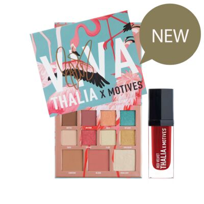 THALIA X Motives® Collection - Includes 1 Viva Eye & Cheek Palette and 1 Liquid Lipstick