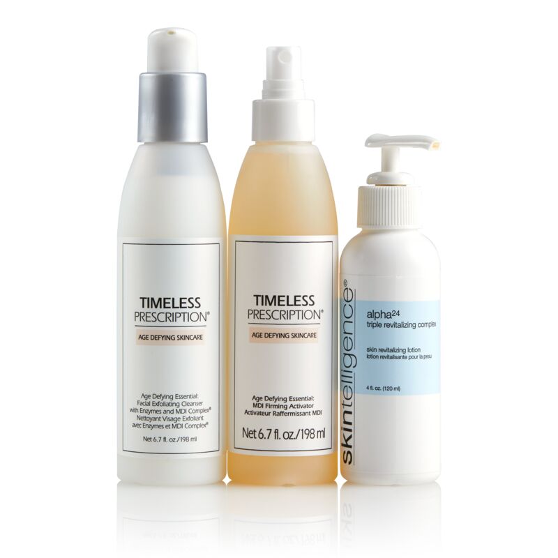 Timeless Prescription® and Skintelligence® Value Kit - Includes Timeless Prescription Facial Exfoliating Cleanser, Timeless Prescription MDI Firming Activator and Skintelligence Alpha 24 Triple Revitalizing Complex