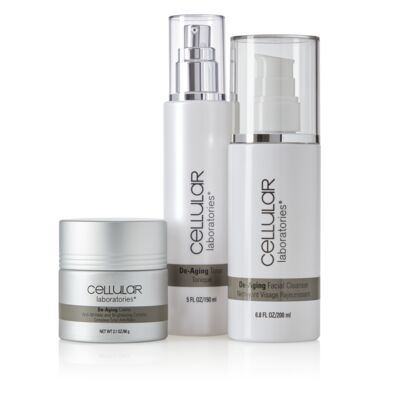 Cellular Laboratories® Skincare Value Kit - Includes De-Aging Facial Cleanser, De-Aging Toner and De-Aging Moisturizing Day Crème with Sunscreen SPF 20