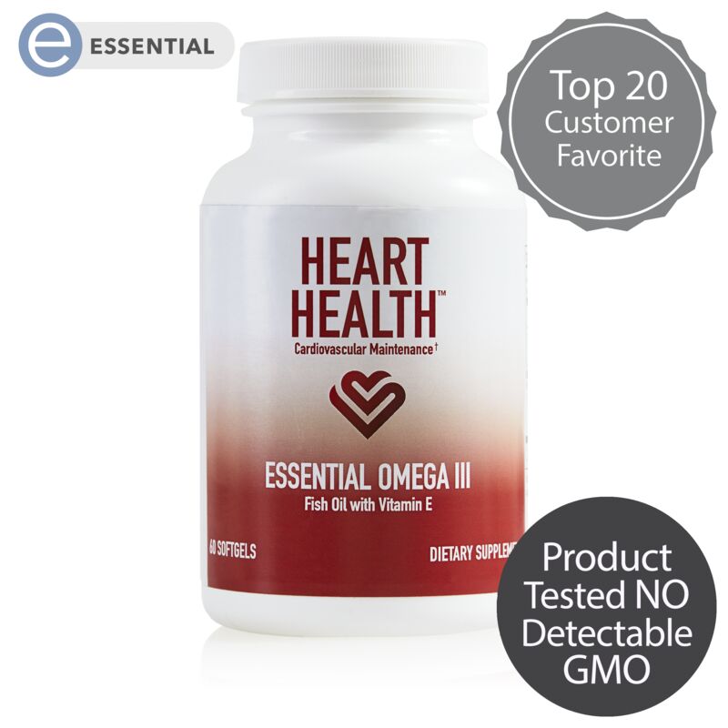 Heart Health™ Essential Omega III Fish Oil with Vitamin E