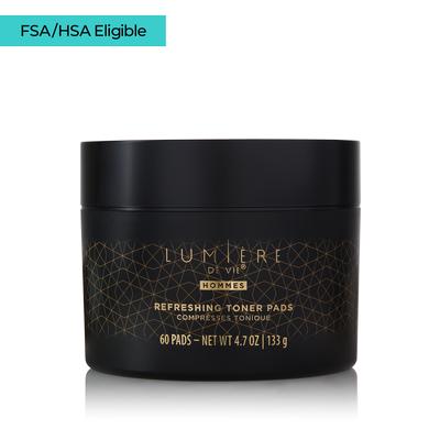 Lumière de Vie® Hommes Almohadillas Tonificantes y Refrescantes - Frasco individual con 60 almohadillas
